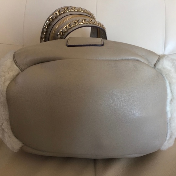 NEW Jimmy Choo Echo Convertible Backpack Shearling - Picture 6 of 8